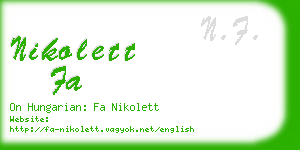 nikolett fa business card
